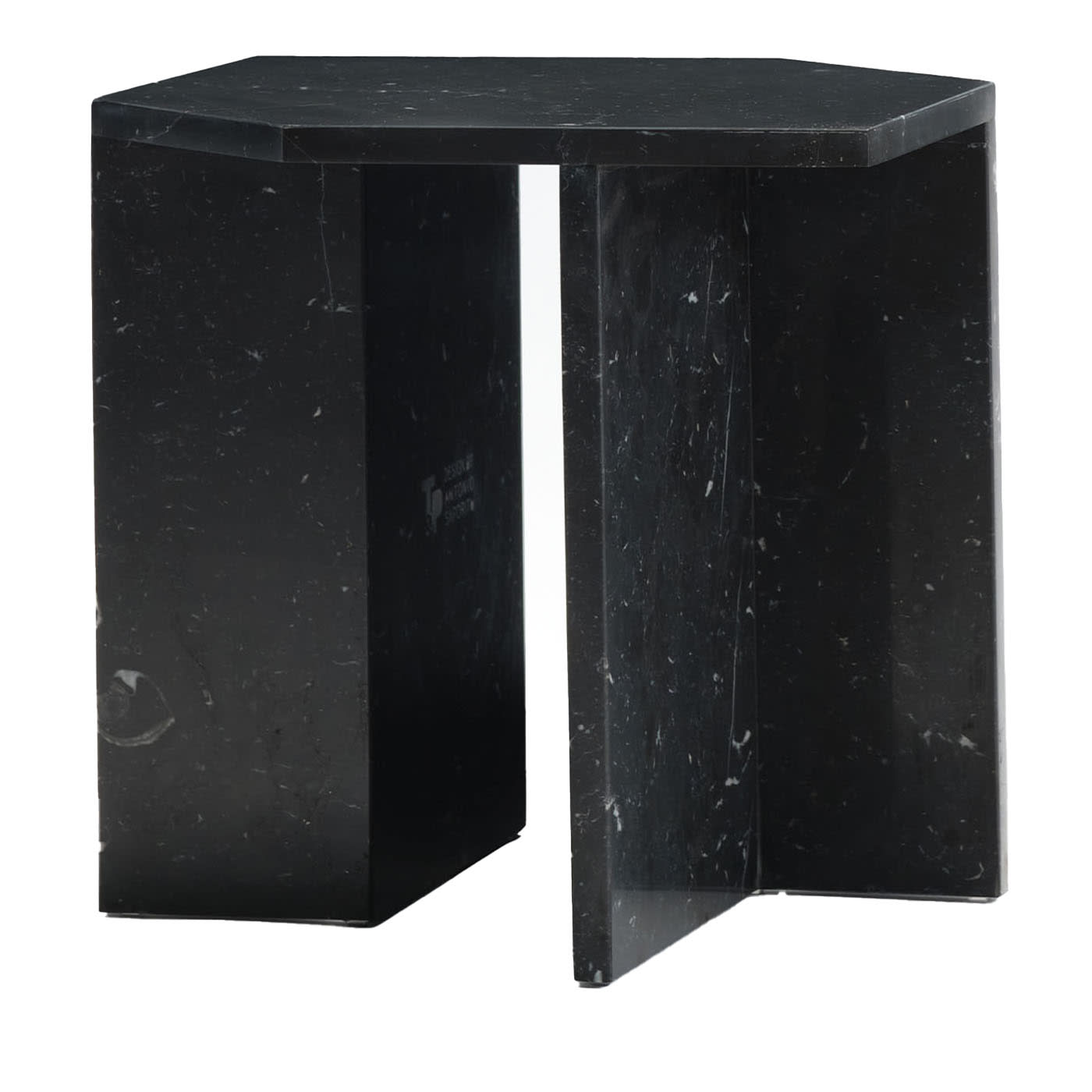 Tavolino Alcubo esagonale nero Marquinia di Antonio Saporito