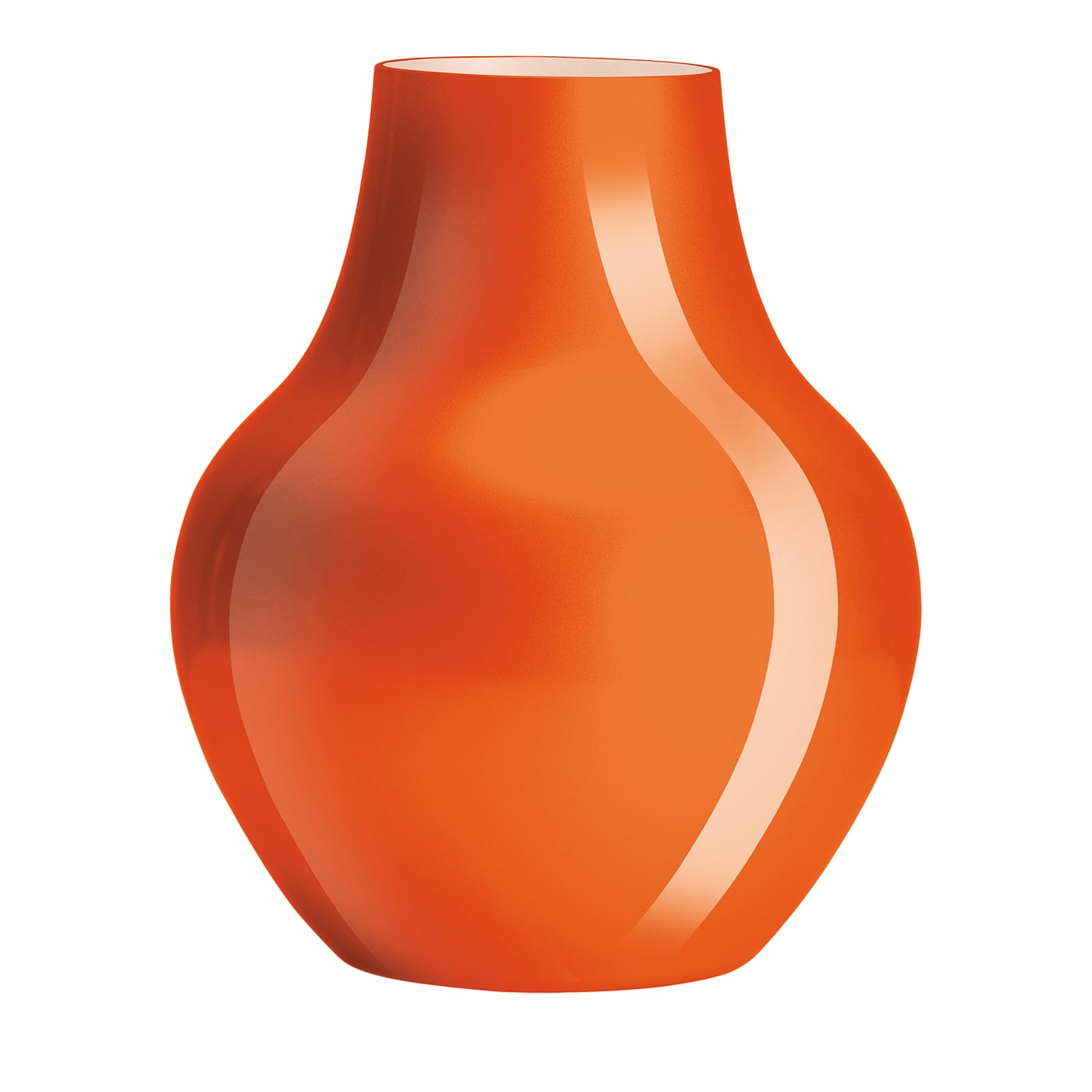 Vaso in Vetro Arancione e Milkwhite Soho