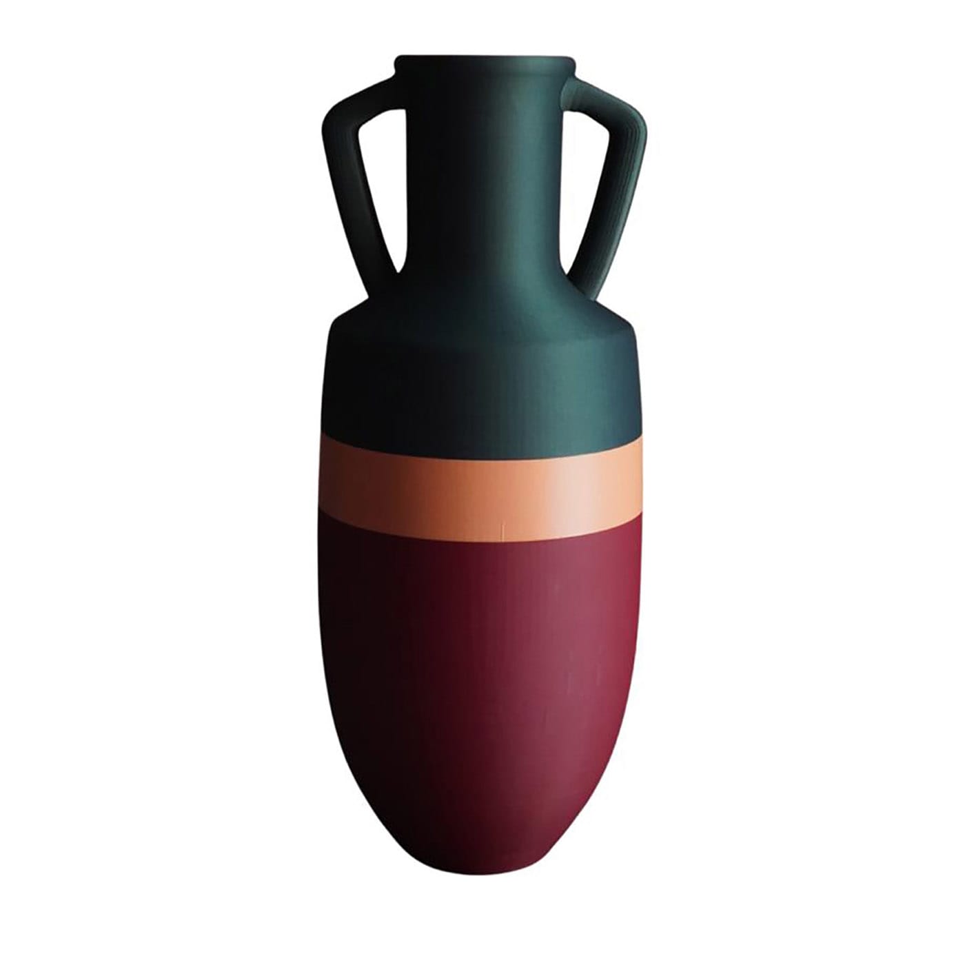 Anfora Ottaviano XL Burgundu rosa e verde