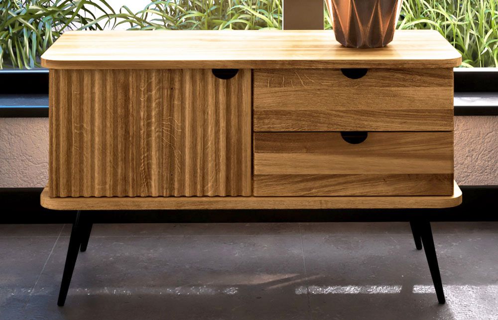 Cassettiera "Rolleston" 08, rovere selvatico, oliato - 57 x 97 x 46 cm (h x l x p)