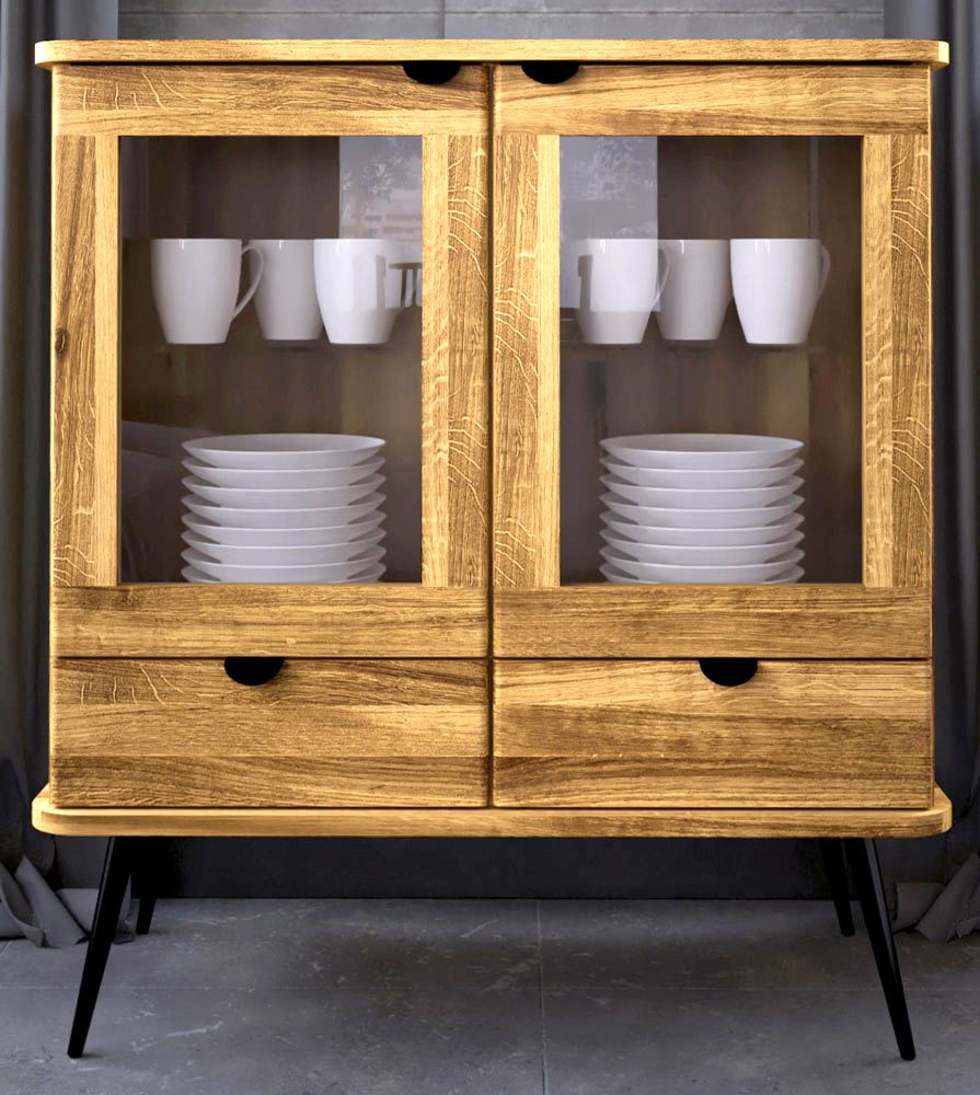 Vetrinetta "Rolleston" 30, rovere selvatico, oliato - 102 x 97 x 46 cm (h x l x p)