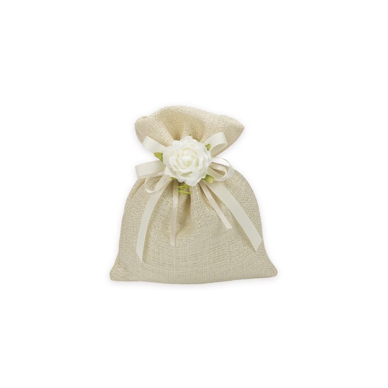 10 PZ SACCHETTO MEDIO COTONE BRILLE' BEIGE BARATTI