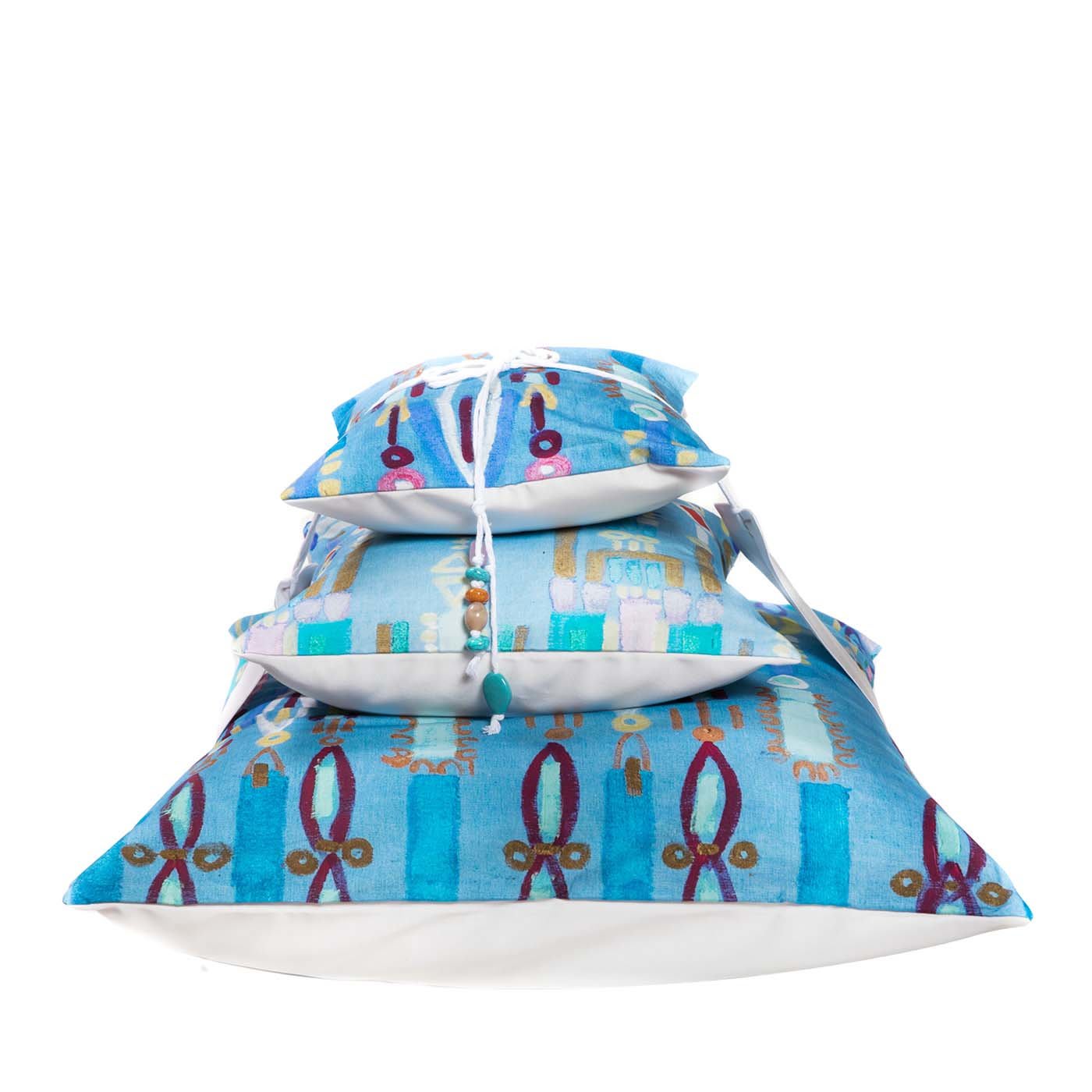 3 Cuscini stampati a piramide #1