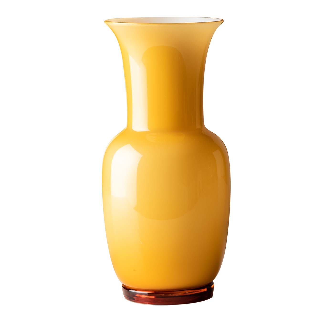 Piccolo vaso giallo opalino
