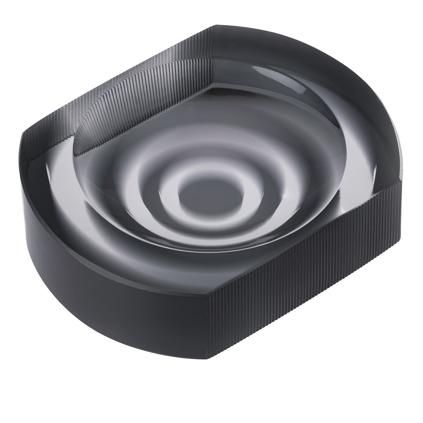 Posacenere Iride Cut Grigio Acciaio di Federico Peri