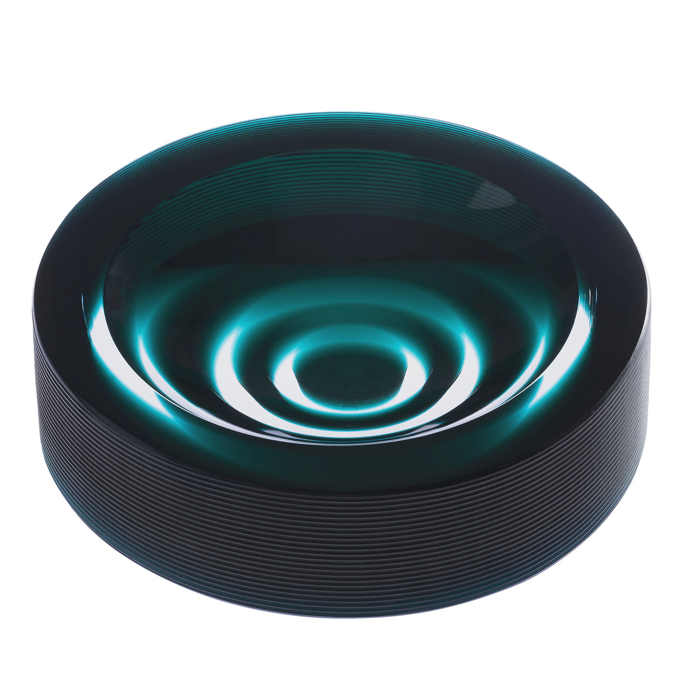 Posacenere Iride Stripe Verde Smeraldo di Federico Peri