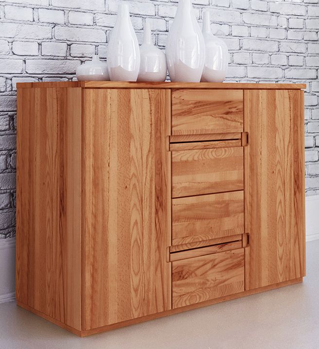 Cassettiera "Kapiti" 17, faggio massello, oliato - 83 x 111 x 45 cm (h x l x p)