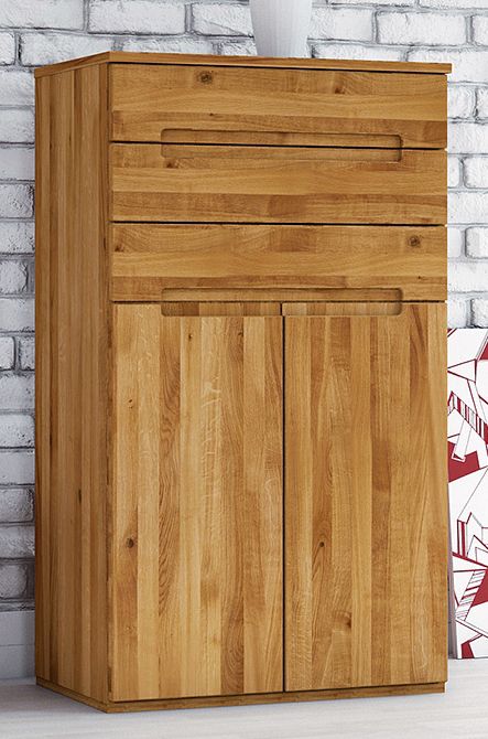 Cassettiera "Kapiti" 19, rovere massello selvatico, oliato - 129 x 75 x 45 cm (h x l x p)