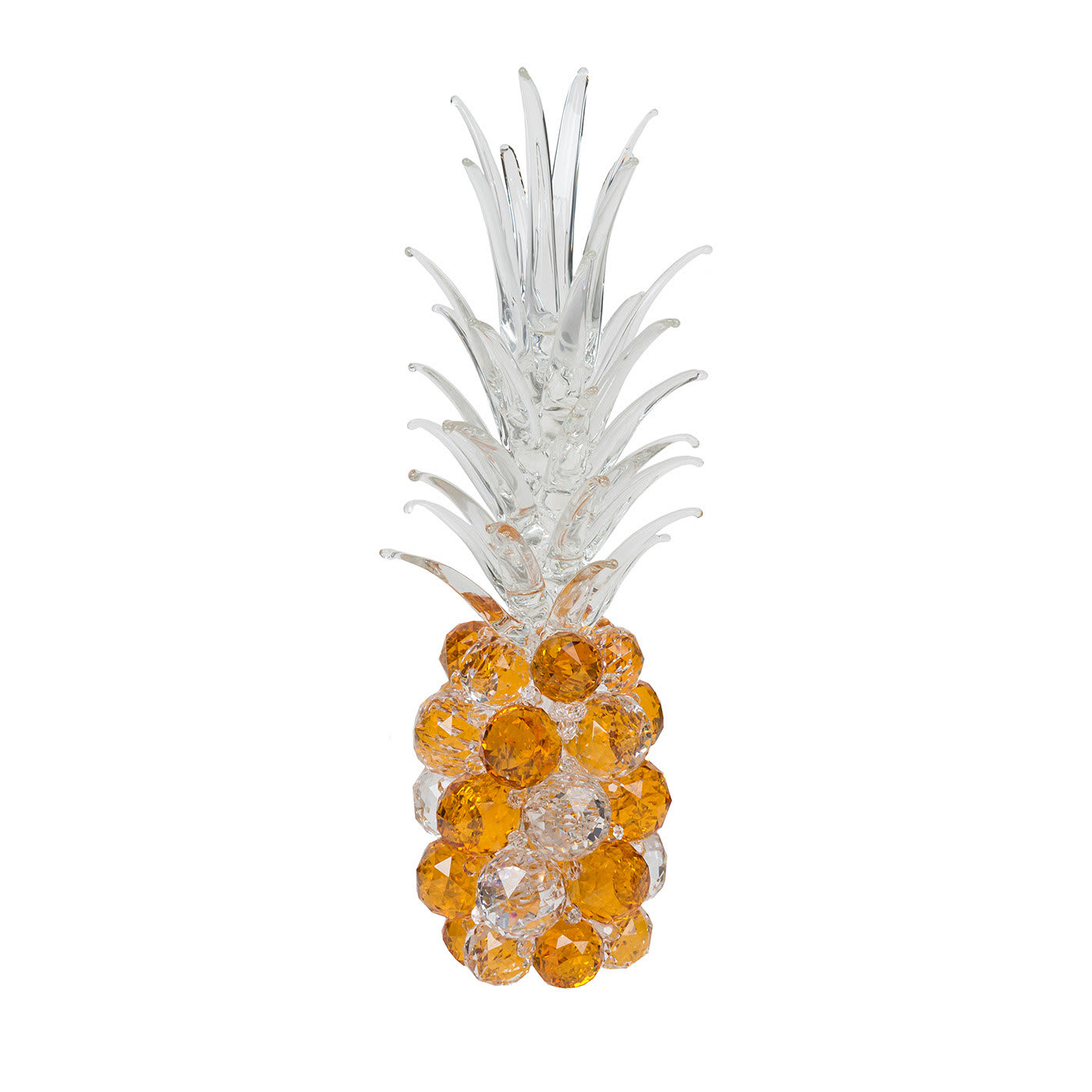 Ananas grande in vetro ambrato