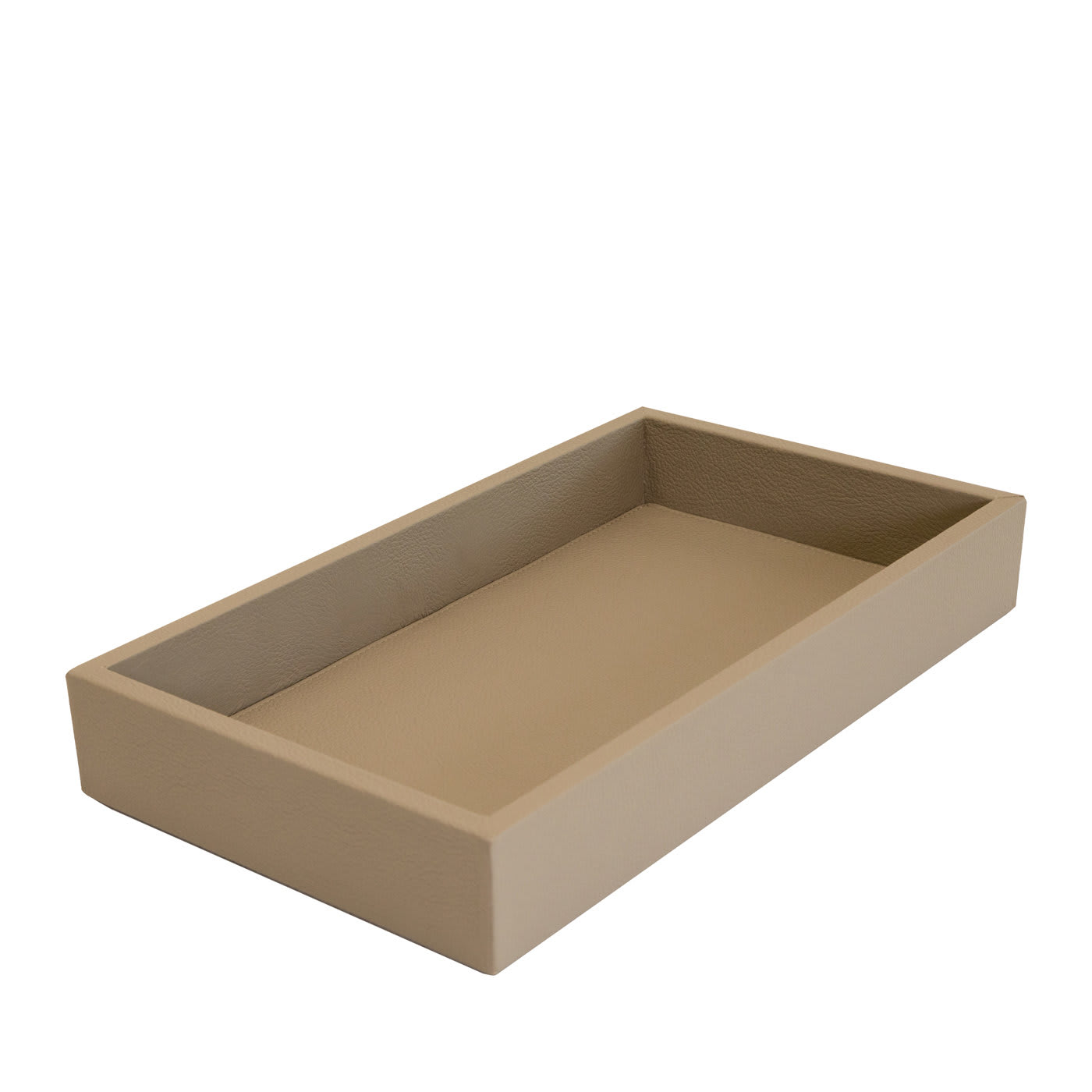 Vassoio porta lettere in pelle grigia Milano