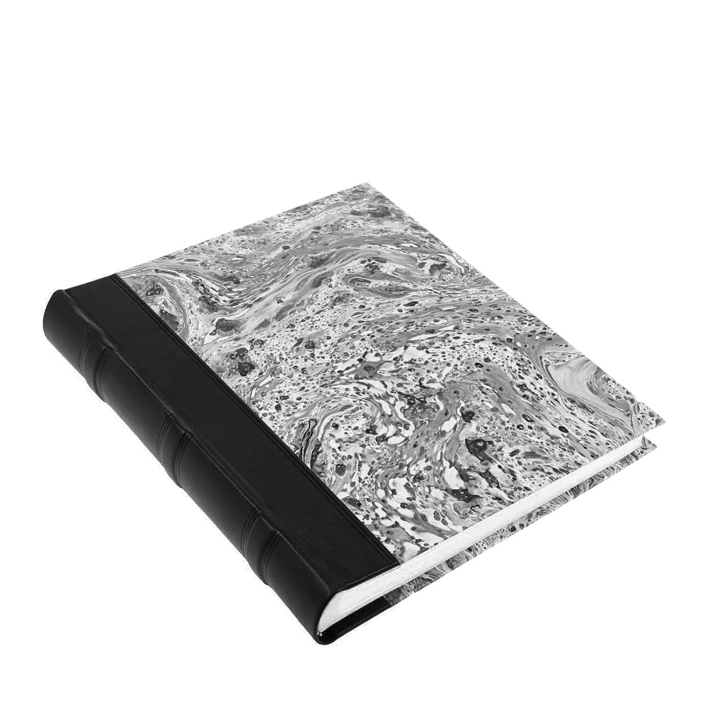 Album fotografico in pelle grigia