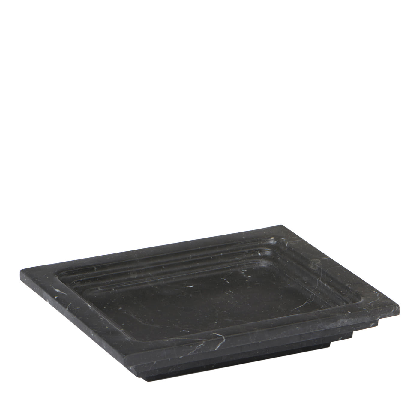 Posacenere Guggenheim rettangolare in marquina nera di Michele Chiossi