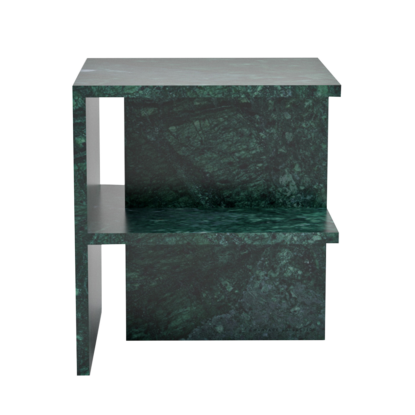 Comodino Linea in marmo Verde Guatemala by Martage Collection