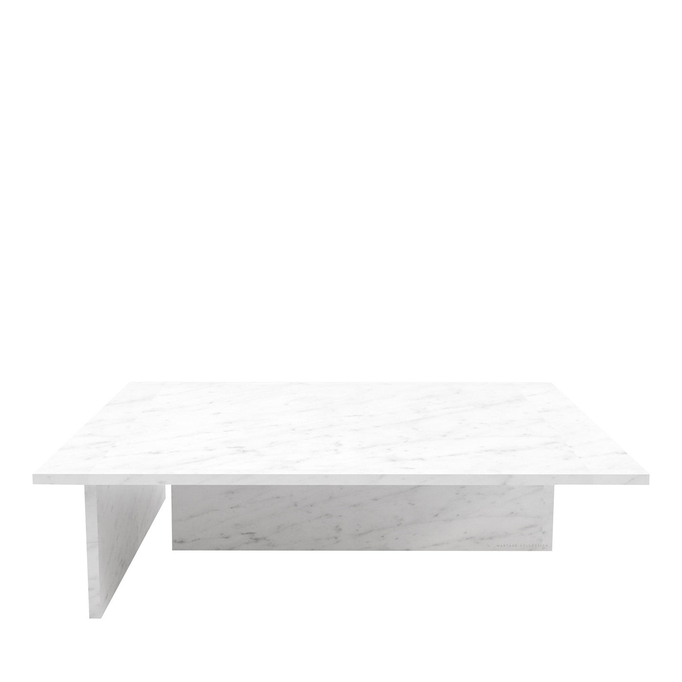 Tavolino da caffè Linea in marmo bianco di Carrara by Martage Collection