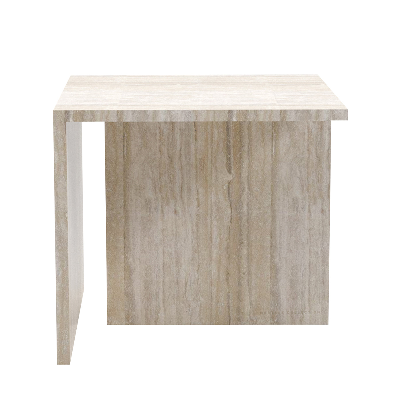 Tavolino Linea in travertino beige by Martage Collection