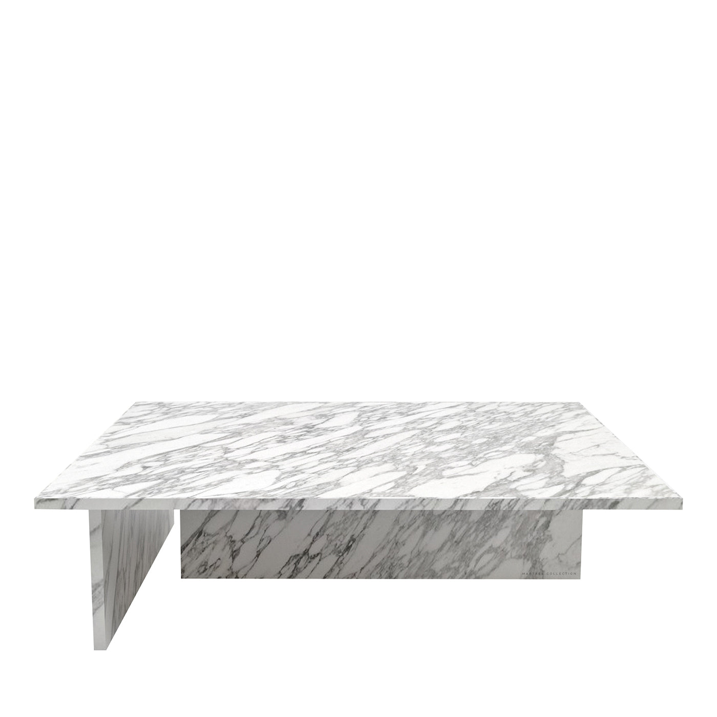 Tavolino da caffè in marmo Arabescato Bianco della collezione Martage