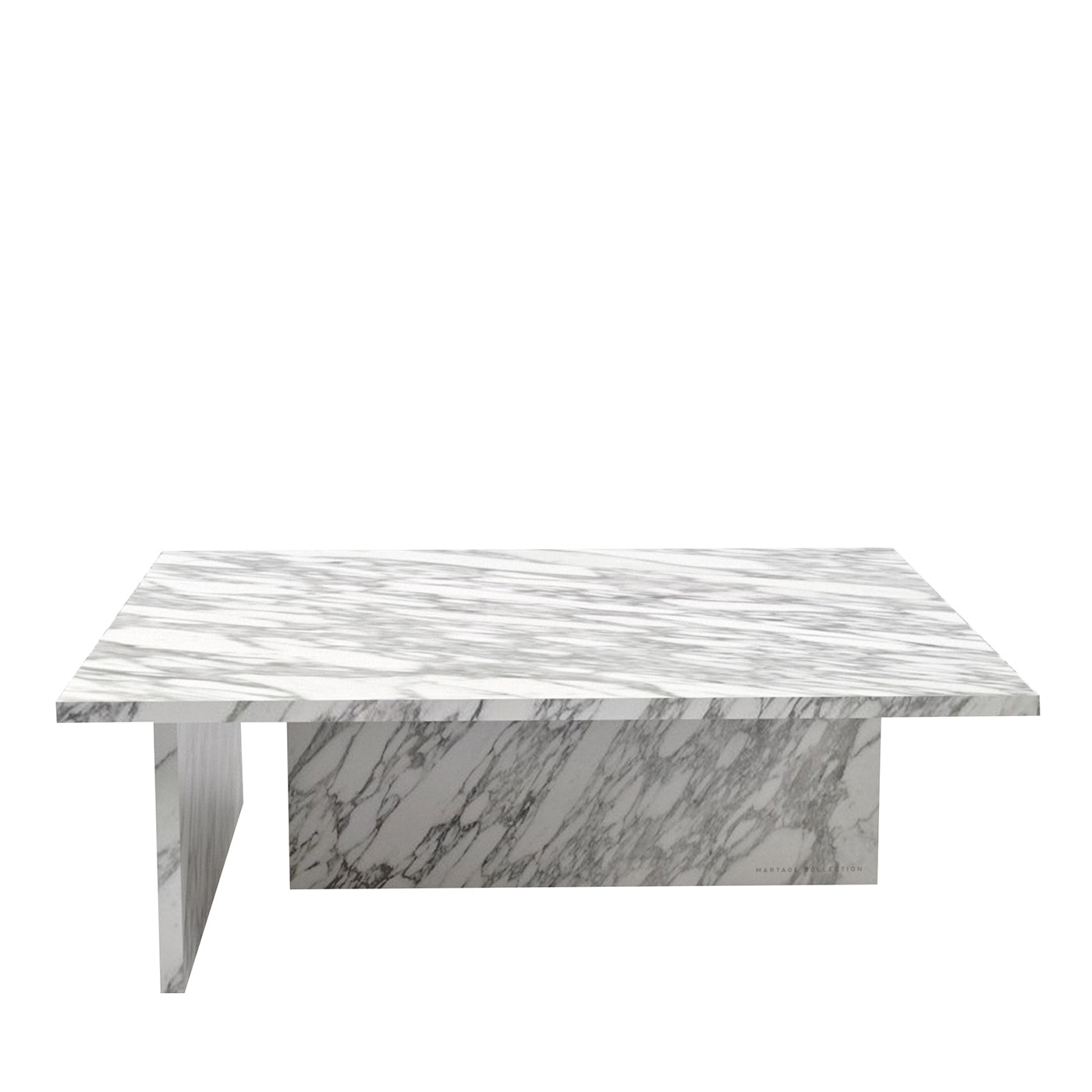 Tavolino da caffè Linea Small in marmo Arabescato Bianco by Martage Collection