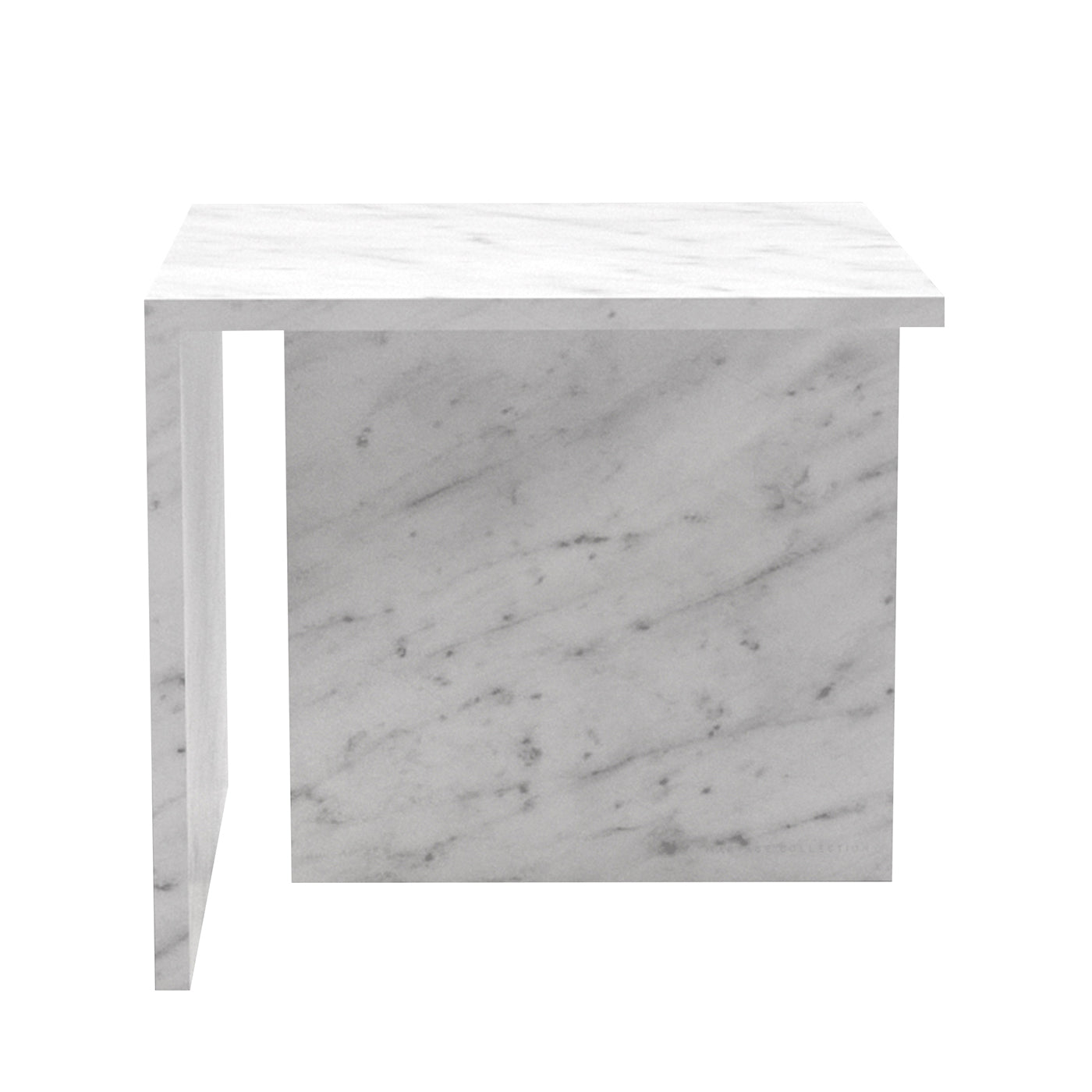 Tavolino Linea in marmo bianco di Carrara by Martage Collection