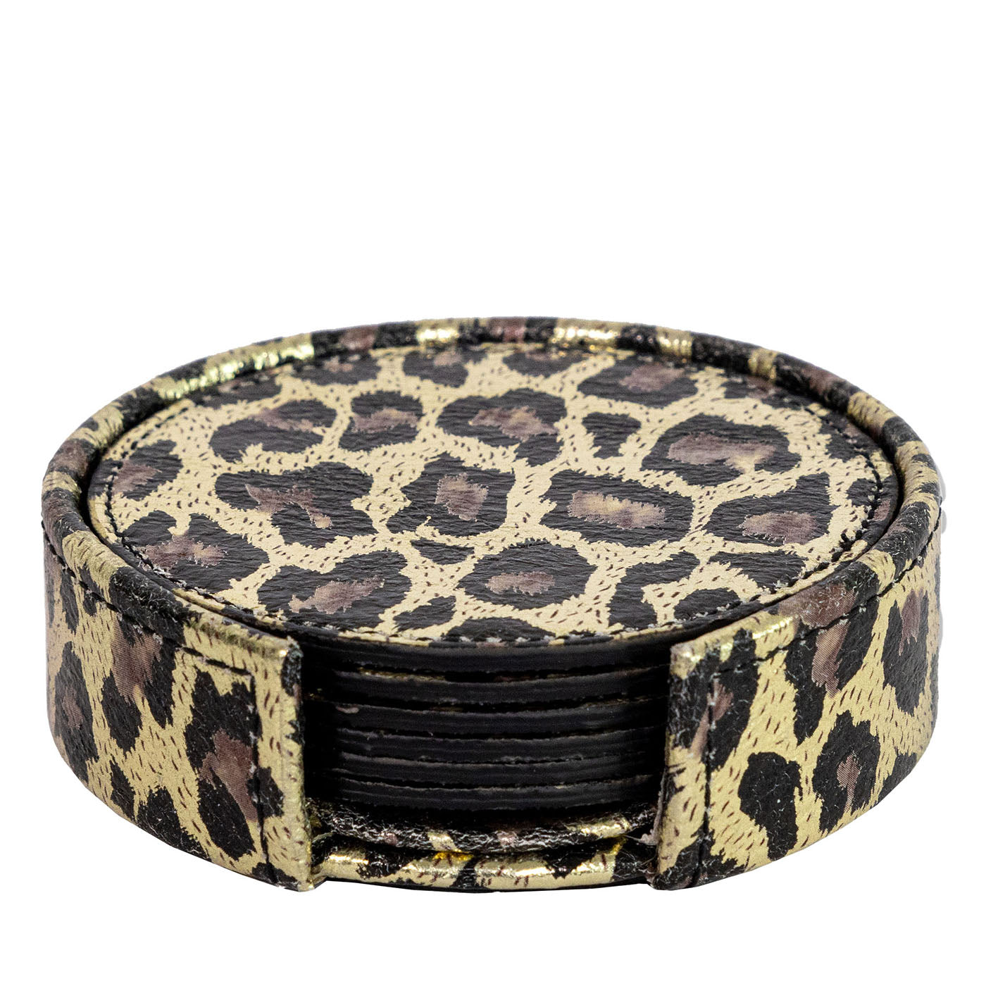 Set di 6 sottobicchieri in pelle Animalier