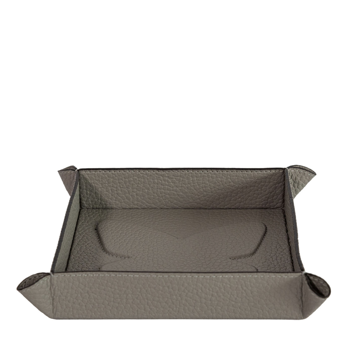 Vide-Poche Michelangelo Butterfly in pelle grigio luna