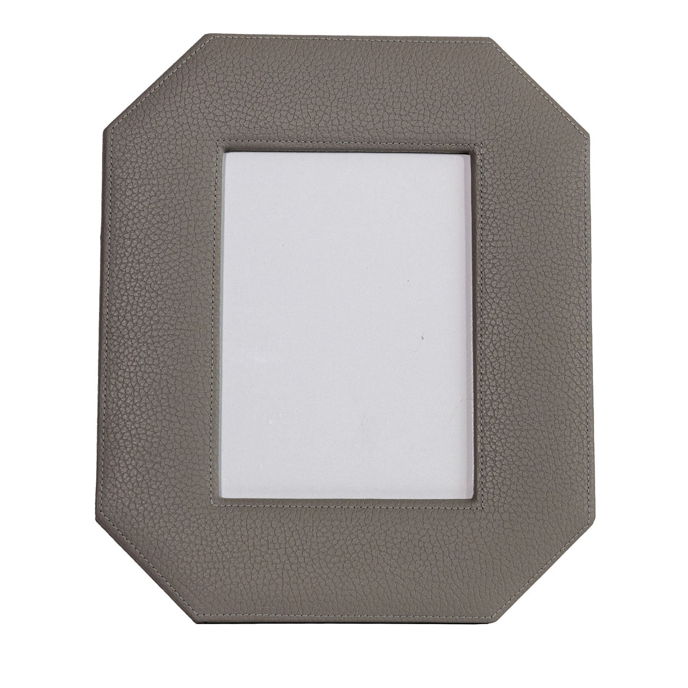 Cornice Ottagonale Del Monte 23 in pelle grigio luna