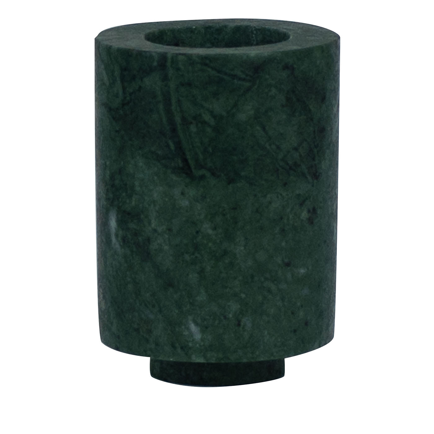 Com portacandela cilindrico in marmo verde Guatemala