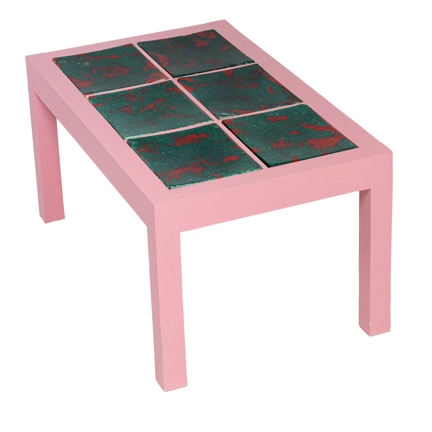 Tavolino da caffè Guarino in legno laccato rosa