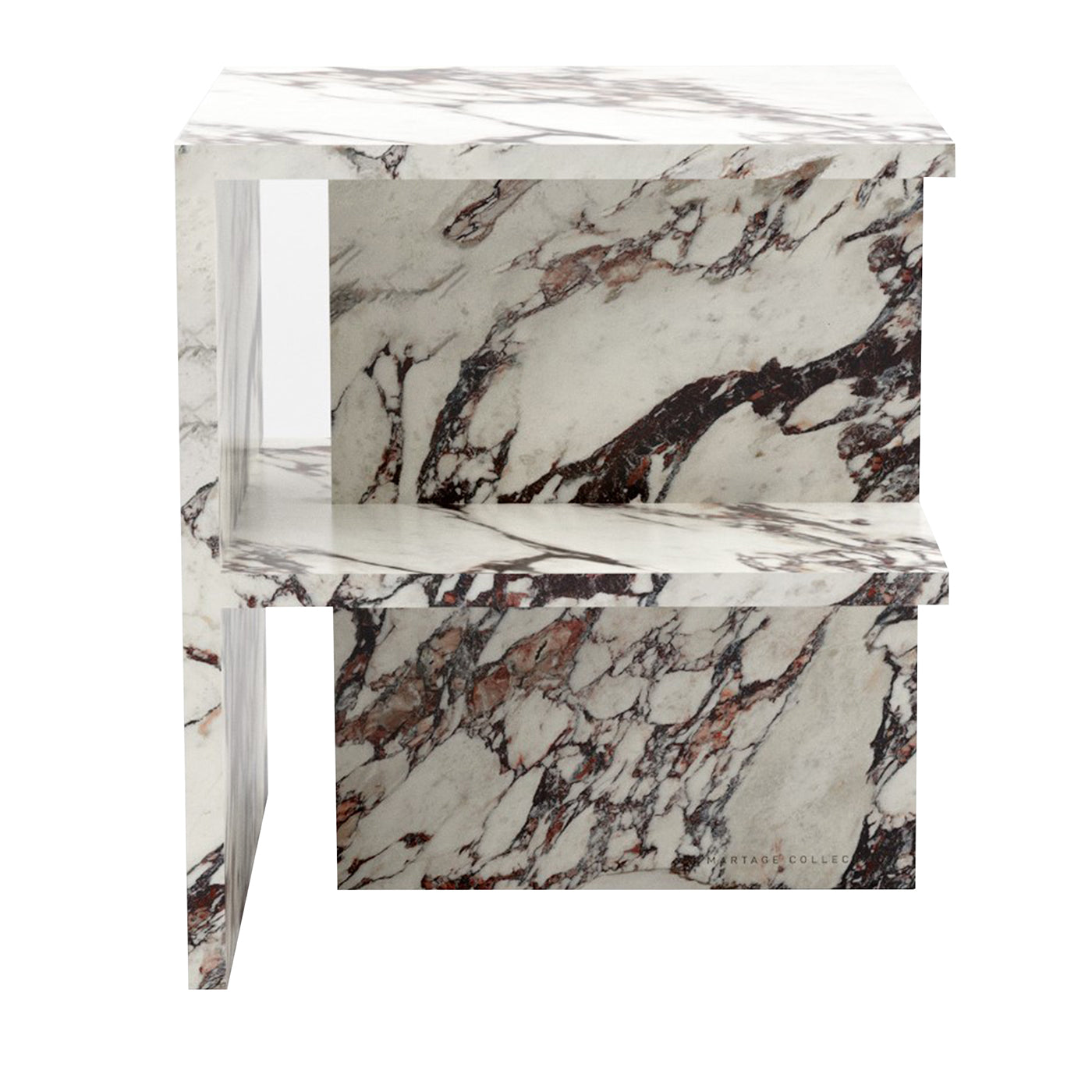 Comodino Linea in marmo Calacatta Viola by Martage Collection