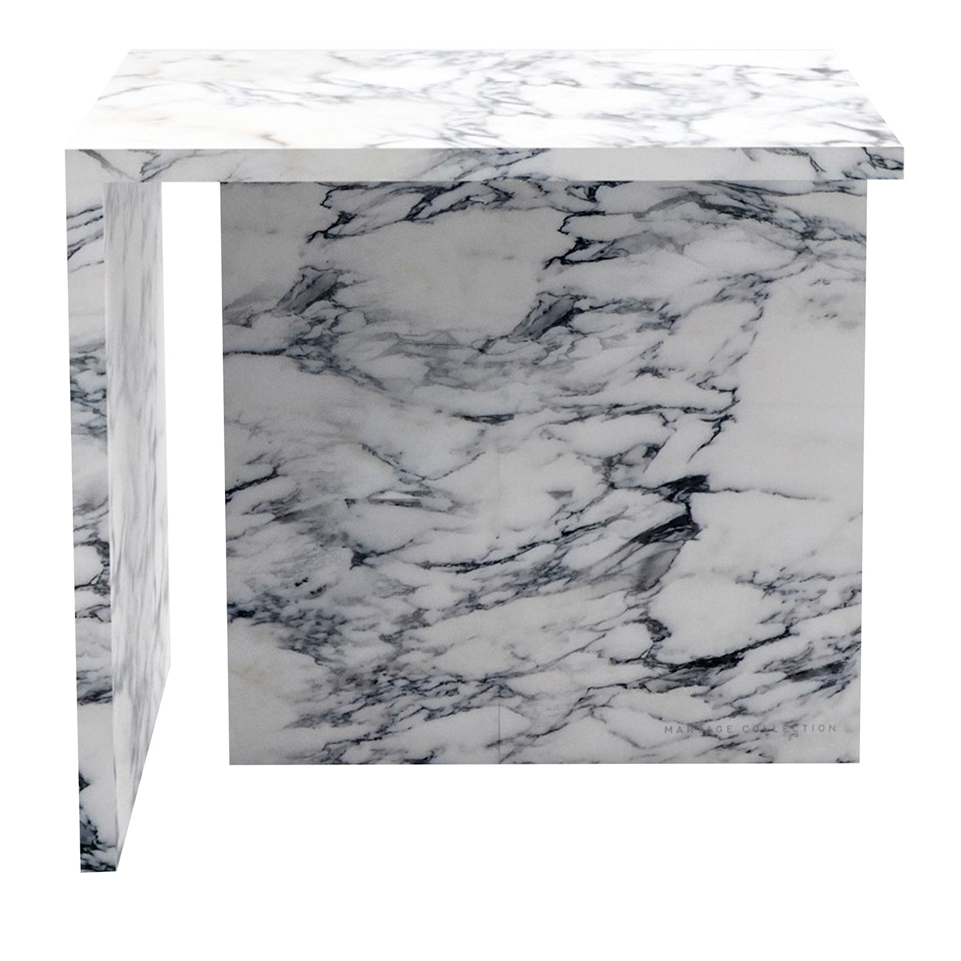 Tavolino Linea in marmo Arabescato Bianco by Martage Collection