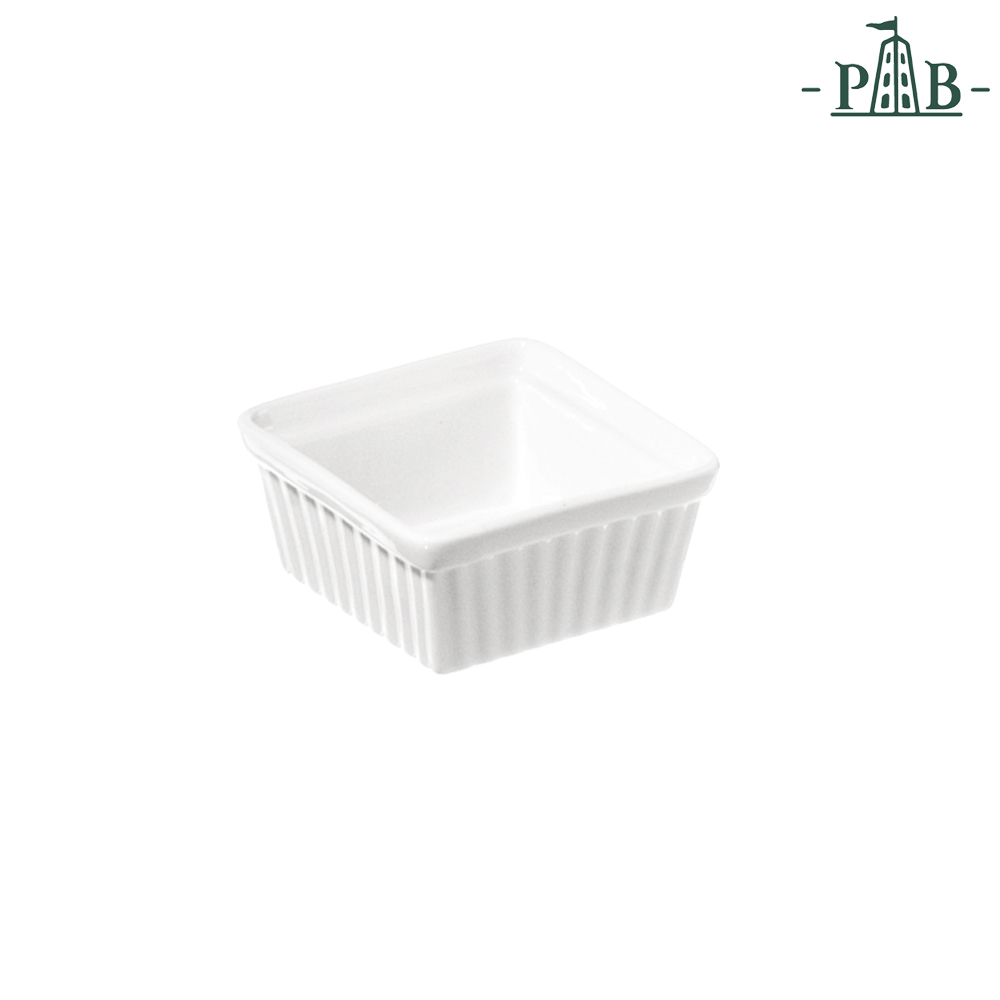 PORCELLANA BIANCA							 							RAMEQUIN QUADRATO AREZZO