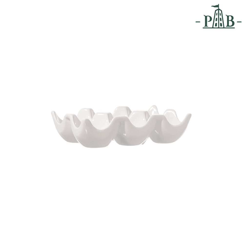 PORCELLANA BIANCA CONTENITORE 6 UOVA PICCOLO