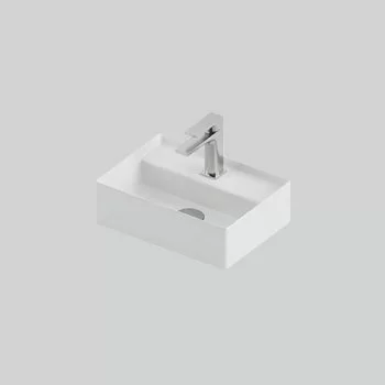 THE.ARTCERAM SCALINO LAVABO APPOGGIO/SOSPESO 38X27 / SENZA DECORO-SCL005;01;00