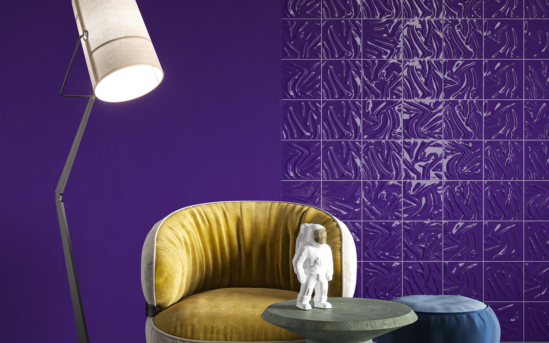 DIESEL VYNIL VIOLET VYNIL GLOSSY 20X20-563306