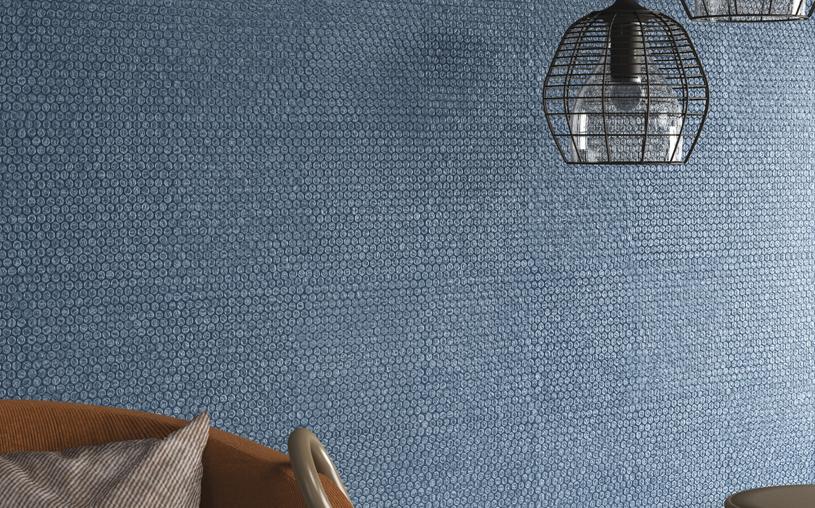 DIESEL PLURIBALL COBALT PLURIBALL DECOR PLATINO GLOSSY SQ. 20X20-563299