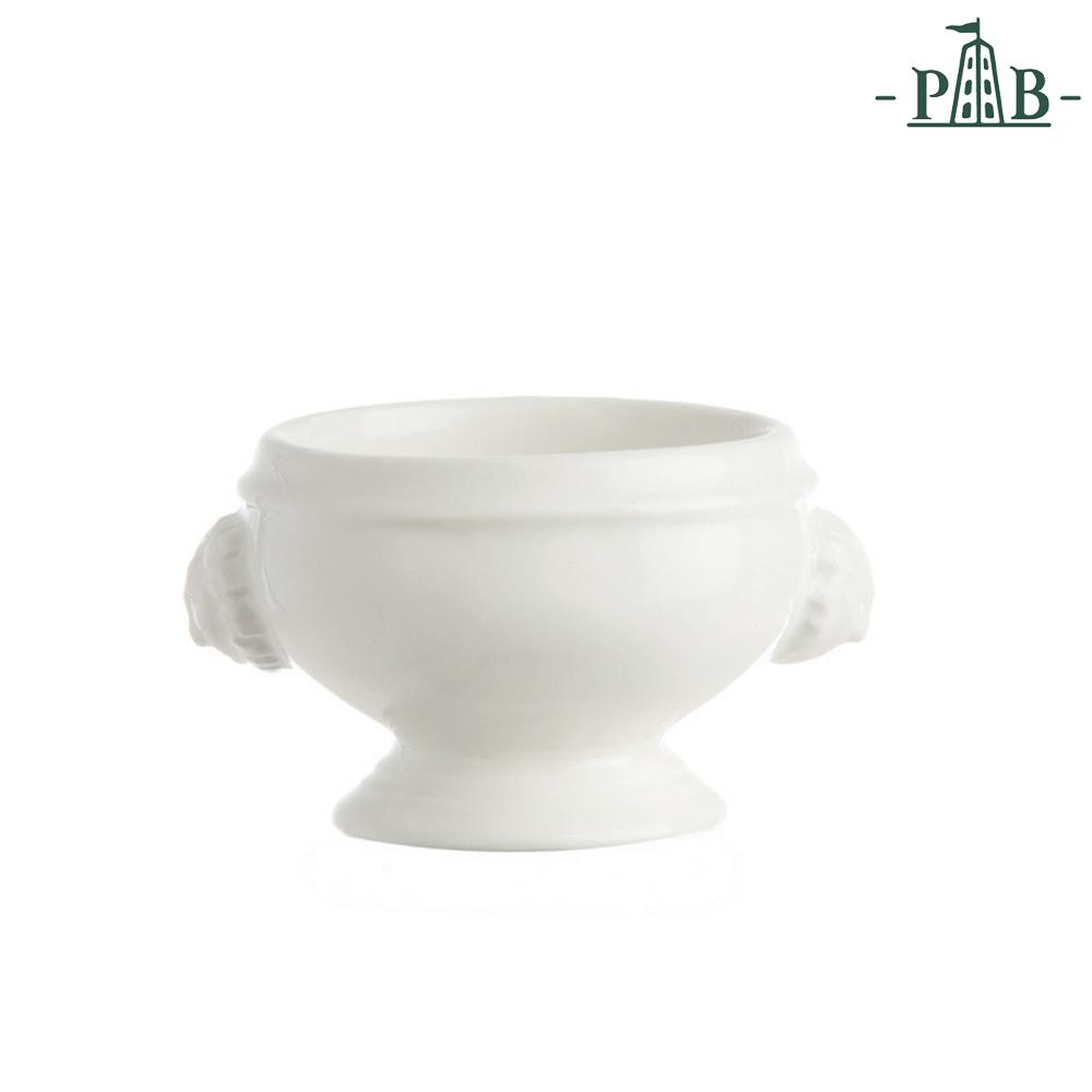 PORCELLANA BIANCA CIOTOLA CON COPERCHIO CHIMERA