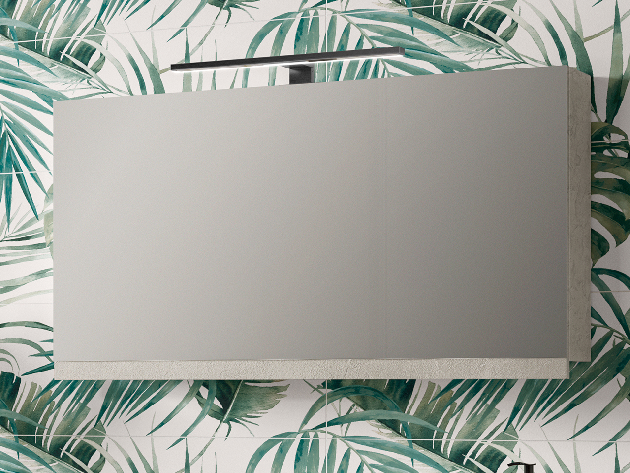 Specchio Bagno Trendy Contenitore 89X17 H51 Cemento-24129