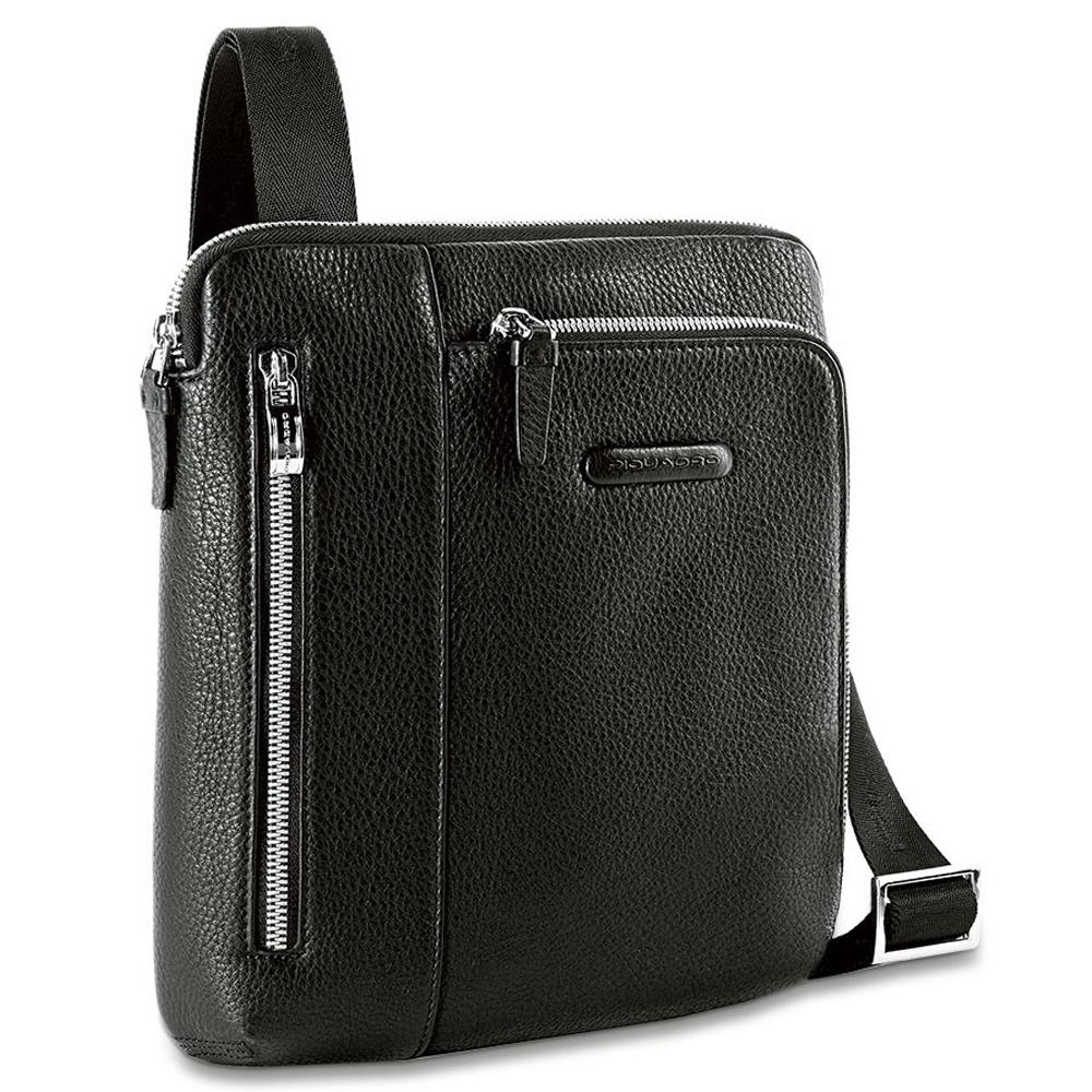 PIQUADRO BORSELLO DOPPIA TASCA FRONTALE CON MP3