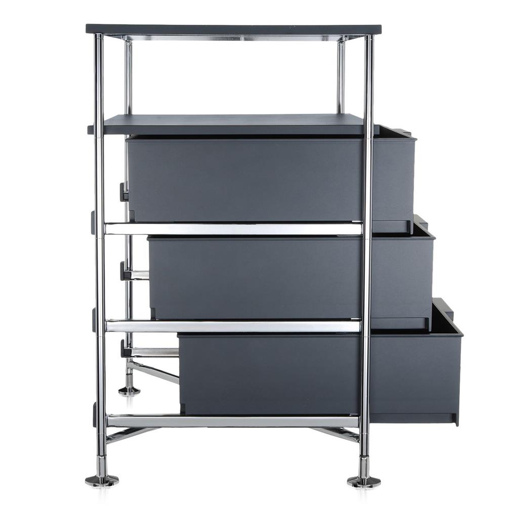 KARTELL MOBIL 3 CASSETTI CONTENITORE RUOTE COLORE GHIACCIO