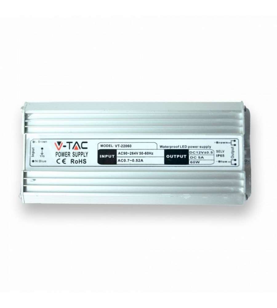 Alimentatore in Plastica 100W 24V 4,2A Colore Bianco IP67