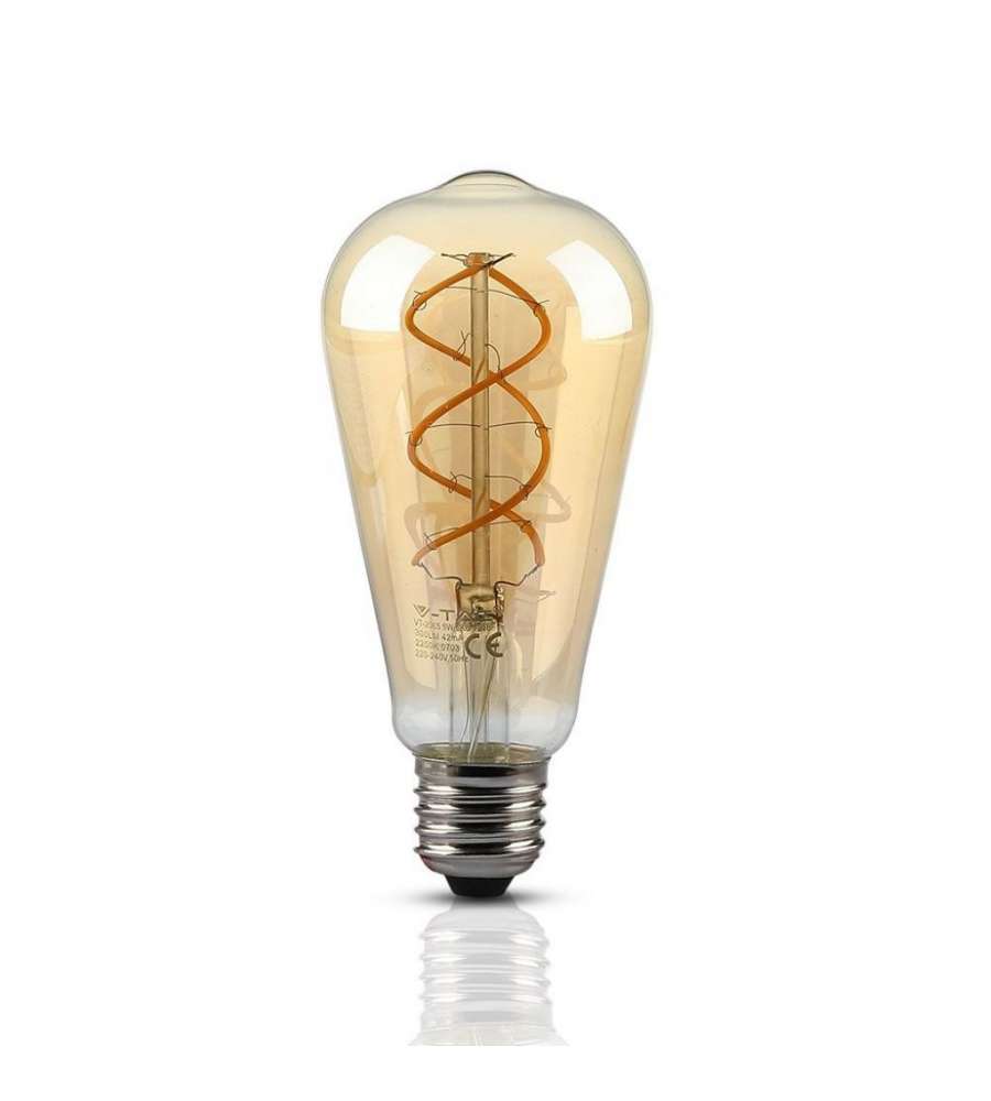5W St64 Filament Bulb 1800K Amber Glass