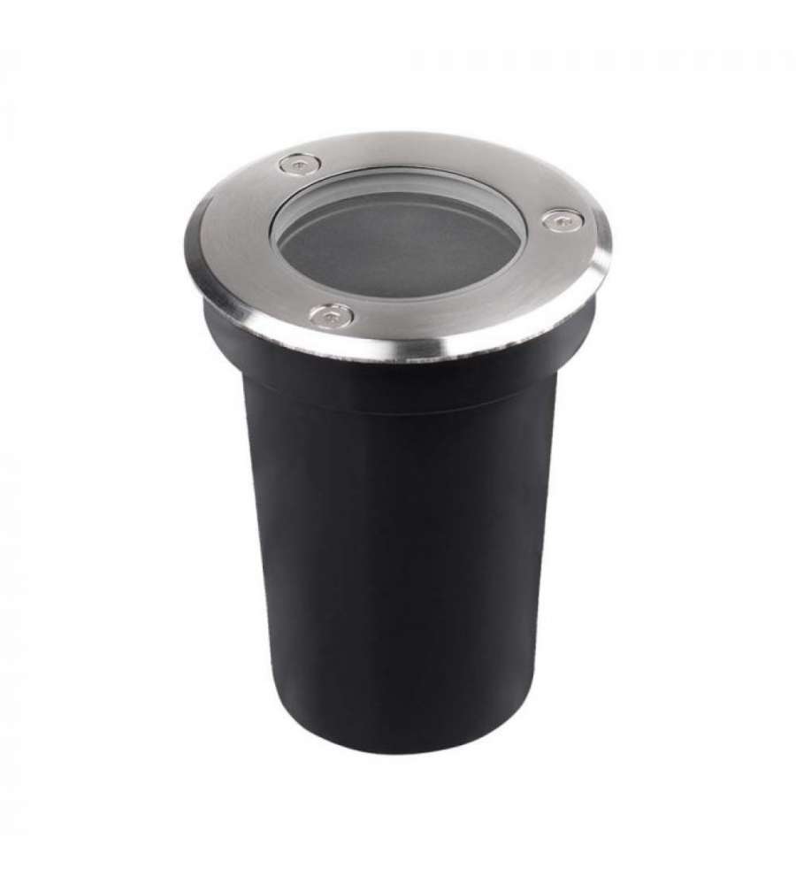 V-TAC Portafaretto LED Segnapasso a Cilindro (Max 35W) Rotondo Colore Nero IP67