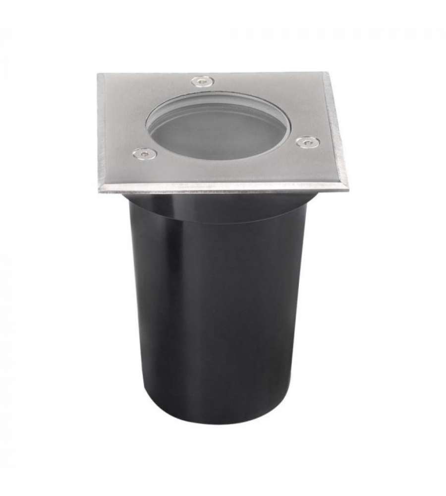 V-TAC Portafaretto LED Segnapasso a Cilindro (Max 35W) Quadrato Colore Nero IP67