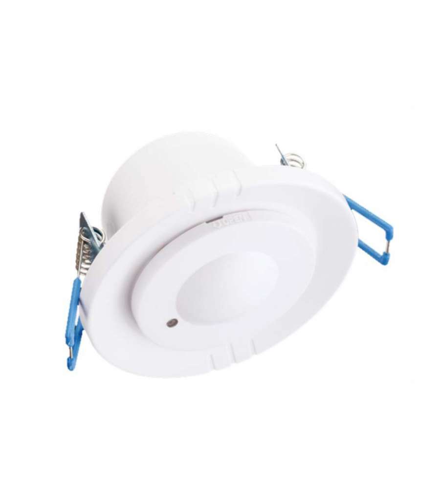 V-TAC Sensore di Movimento a Microonde 300W 360° Orientabile Montaggio a Incasso Colore Bianco