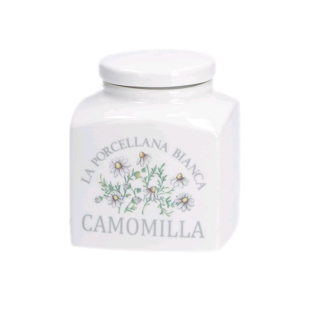PORCELLANA BIANCA BARATTOLO CAMOMILLA DECO