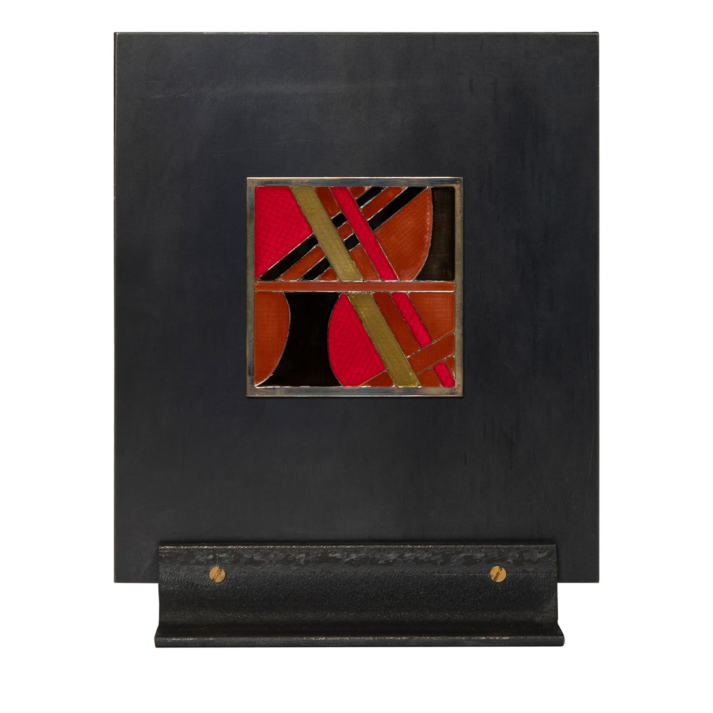 Carré Cloisonné su ferro Pezzo d'arte decorativa #2