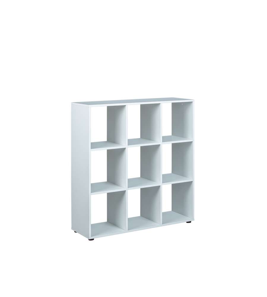 Libreria 9 Box Laminato Bianco 104.5x33x109