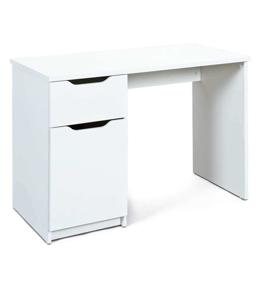 Westphalen Scrivania Moderna con Cassetti - Bianco 115x55 cm