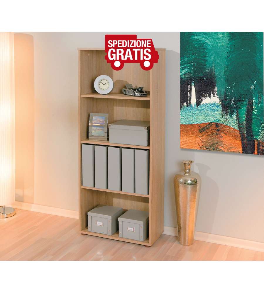 Libreria 4 ripiani rovere 145 h cm Parini