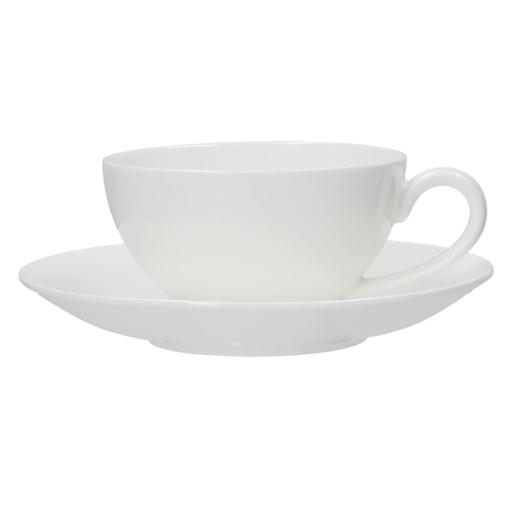 PORCELLANA BIANCA							 							TAZZA THE CON PIATTINO ESSENZIALE