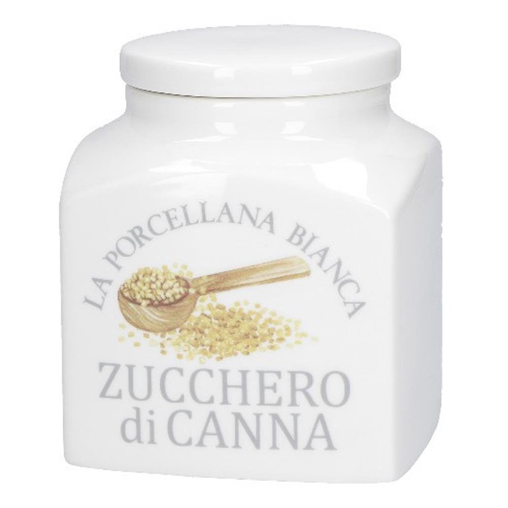 PORCELLANA BIANCA BARATTOLO ZUCCHERO DI CANNA DECO